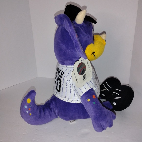 Genuine Merchandise MLB Colorado Rockies Mascot Dinger Baby Bro Plush 17" NEW - Picture 15 of 16